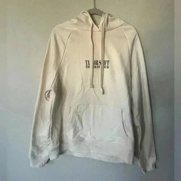Taylor Swift The Eras Tour White Sweatshirt With Hood Women’s Size M - Picture 2 of 15